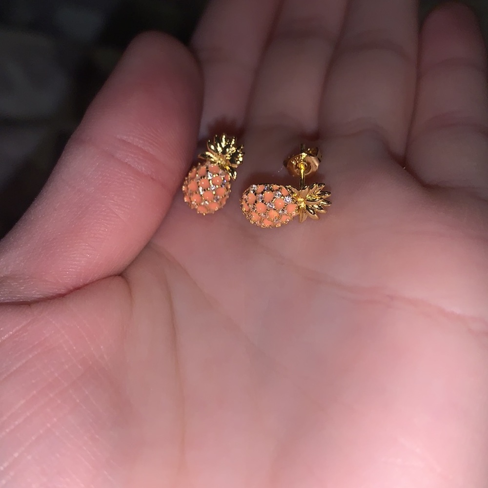 Pineapple Gold Plated Earrings